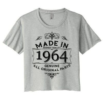 Made In Highest Quality Genuine All Original Parts 1964 60th Birthday Women's Crop Top Tee