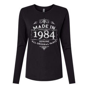 Made In Highest Quality Genuine All Original Parts 1984 40th Birthday Womens Cotton Relaxed Long Sleeve T-Shirt