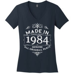 Made In Highest Quality Genuine All Original Parts 1984 40th Birthday Women's V-Neck T-Shirt