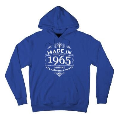 Made In Highest Quality Genuine All Original Parts 1965 60th Birthday Tall Hoodie