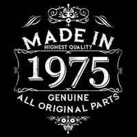 Made In Highest Quality Genuine All Original Parts 1975 50th Birthday Youth Performance Sprint T-Shirt