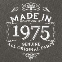 Made In Highest Quality Genuine All Original Parts 1975 50th Birthday Cotton Canvas Backpack