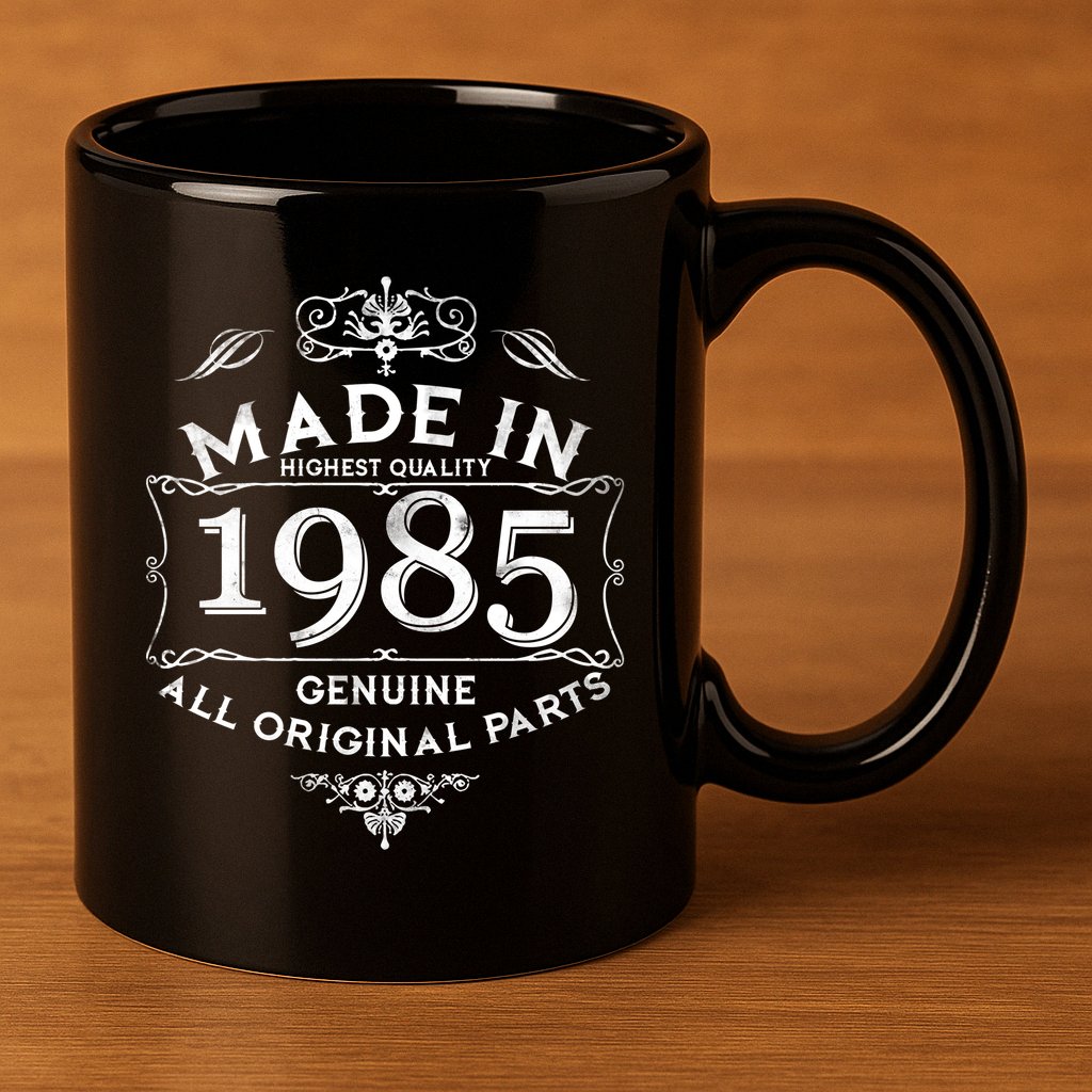 Made In Highest Quality Genuine All Original Parts 1985 40th Birthday 11oz C Handle Ceramic Mug