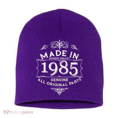 Made In Highest Quality Genuine All Original Parts 1985 40th Birthday Short Acrylic Beanie