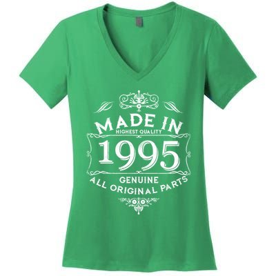 Made In Highest Quality Genuine All Original Parts 1995 30th Birthday Women's V-Neck T-Shirt