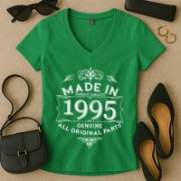 Made In Highest Quality Genuine All Original Parts 1995 30th Birthday Women's V-Neck T-Shirt