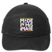 Made In His That Image , Funny Made In His That Image 7-Panel Snapback Hat
