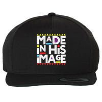 Made In His That Image , Funny Made In His That Image Wool Snapback Cap