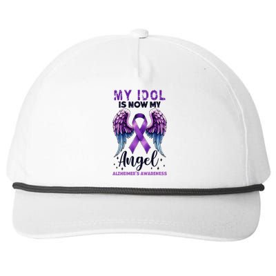 My Idol Is Now My Angel AlzheimerS Awareness Month Snapback Five-Panel Rope Hat