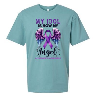 My Idol Is Now My Angel AlzheimerS Awareness Month Sueded Cloud Jersey T-Shirt