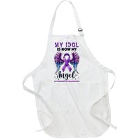 My Idol Is Now My Angel AlzheimerS Awareness Month Full-Length Apron With Pockets