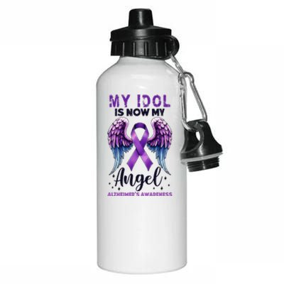 My Idol Is Now My Angel AlzheimerS Awareness Month Aluminum Water Bottle