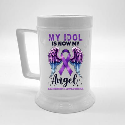 My Idol Is Now My Angel AlzheimerS Awareness Month Beer Stein