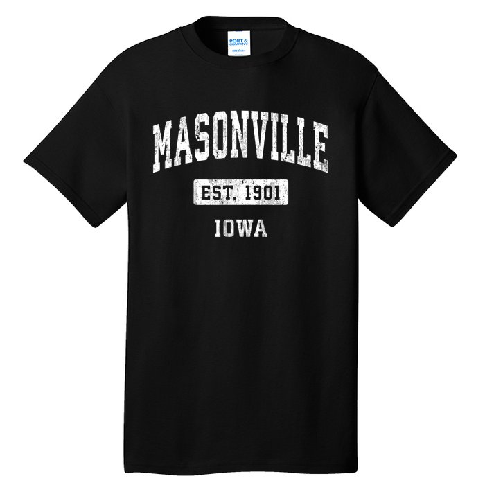 Masonville Iowa Ia Vintage Sports Established Tall T-Shirt