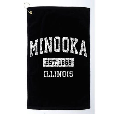 Minooka Illinois Il Vintage Sports Golf Towel
