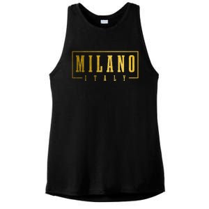 Milano Italia Italy Italian Souvenir Ladies PosiCharge Tri-Blend Wicking Tank