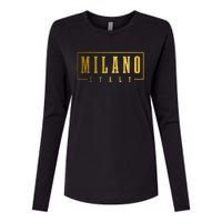 Milano Italia Italy Italian Souvenir Womens Cotton Relaxed Long Sleeve T-Shirt