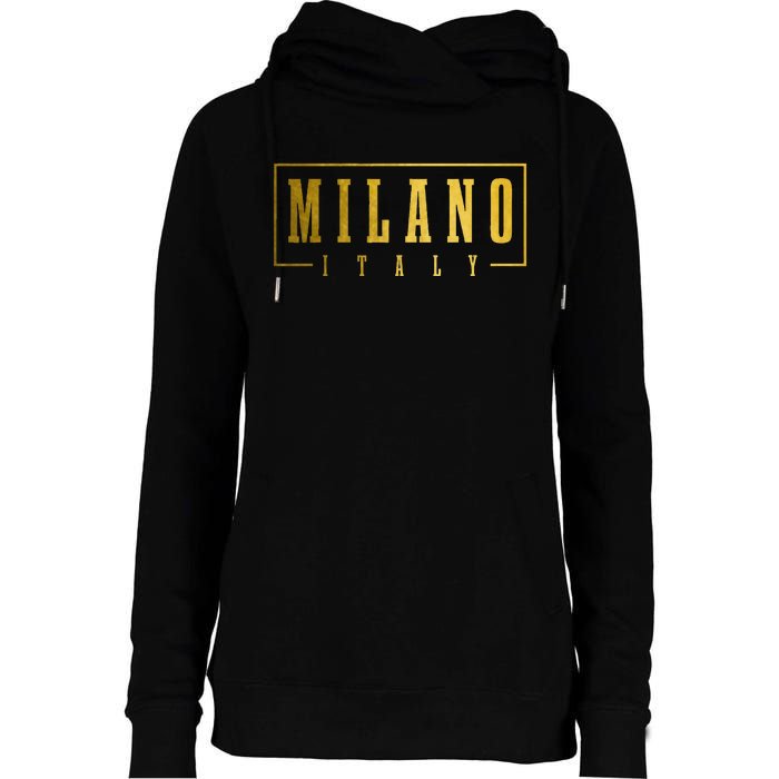 Milano Italia Italy Italian Souvenir Womens Funnel Neck Pullover Hood