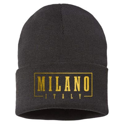 Milano Italia Italy Italian Souvenir Sustainable Knit Beanie