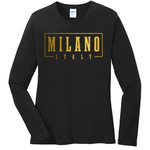 Milano Italia Italy Italian Souvenir Ladies Long Sleeve Shirt