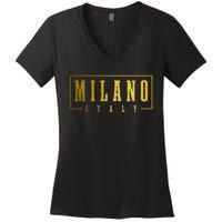 Milano Italia Italy Italian Souvenir Women's V-Neck T-Shirt