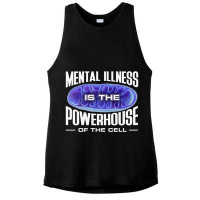 Mental Illness Is The Of The Cell Mitrochondria Ladies PosiCharge Tri-Blend Wicking Tank
