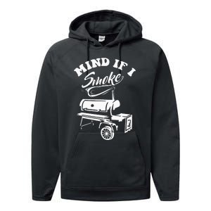 Mind If I Smoke Funny BBQ Smoker & Grilling Performance Fleece Hoodie