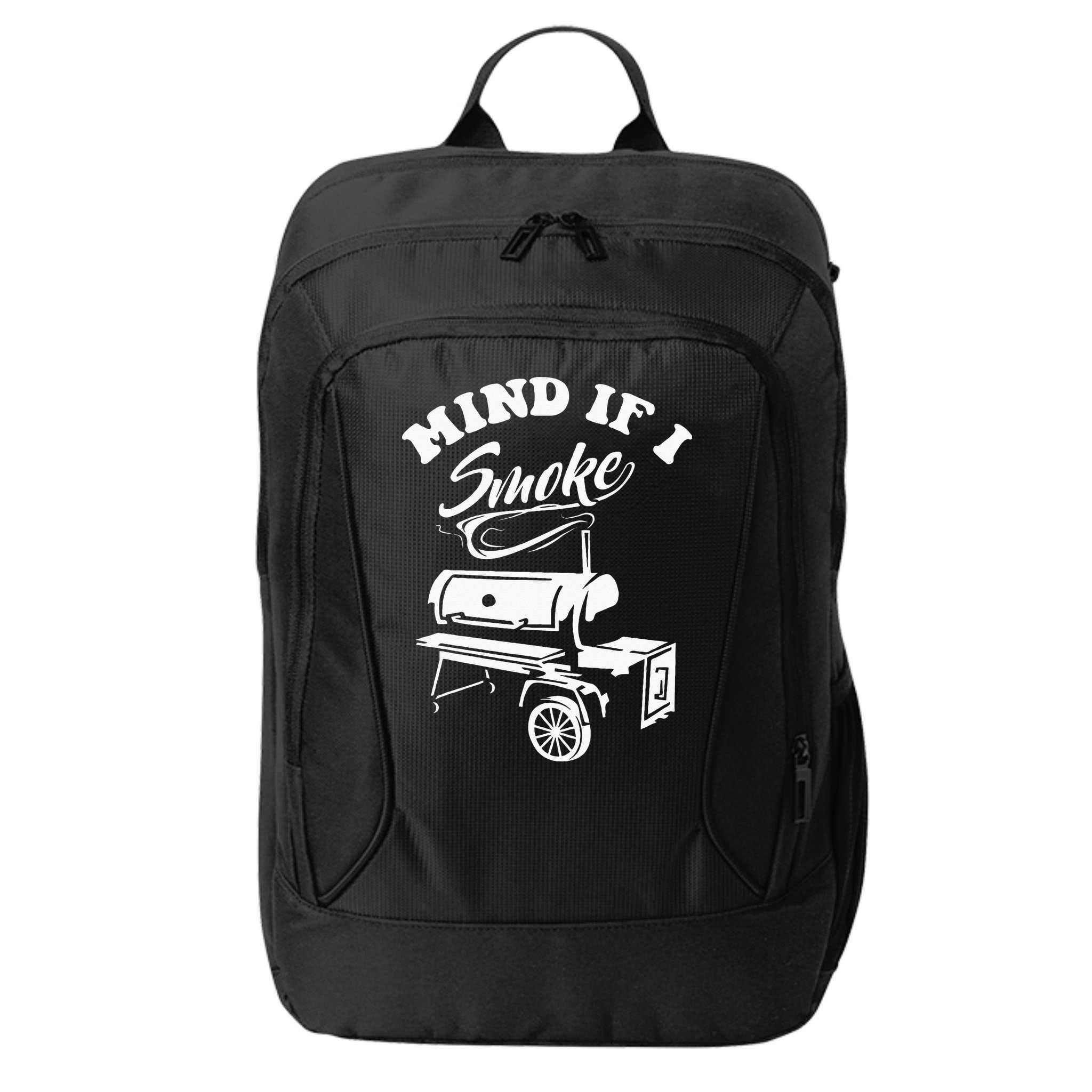 Mind If I Smoke Funny BBQ Smoker & Grilling City Backpack