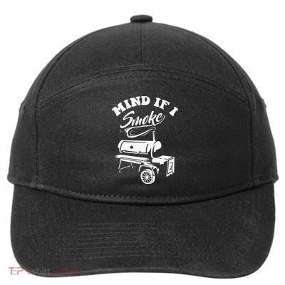 Mind If I Smoke Funny BBQ Smoker & Grilling 7-Panel Snapback Hat