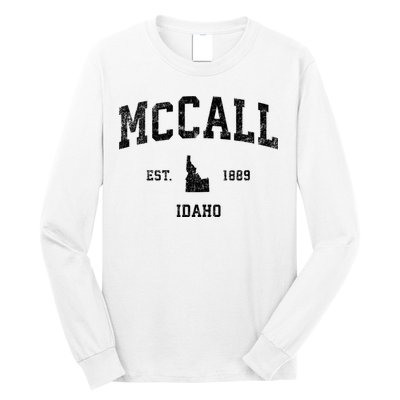 Mccall Idaho Id Vintage Established Sports Design Long Sleeve Shirt