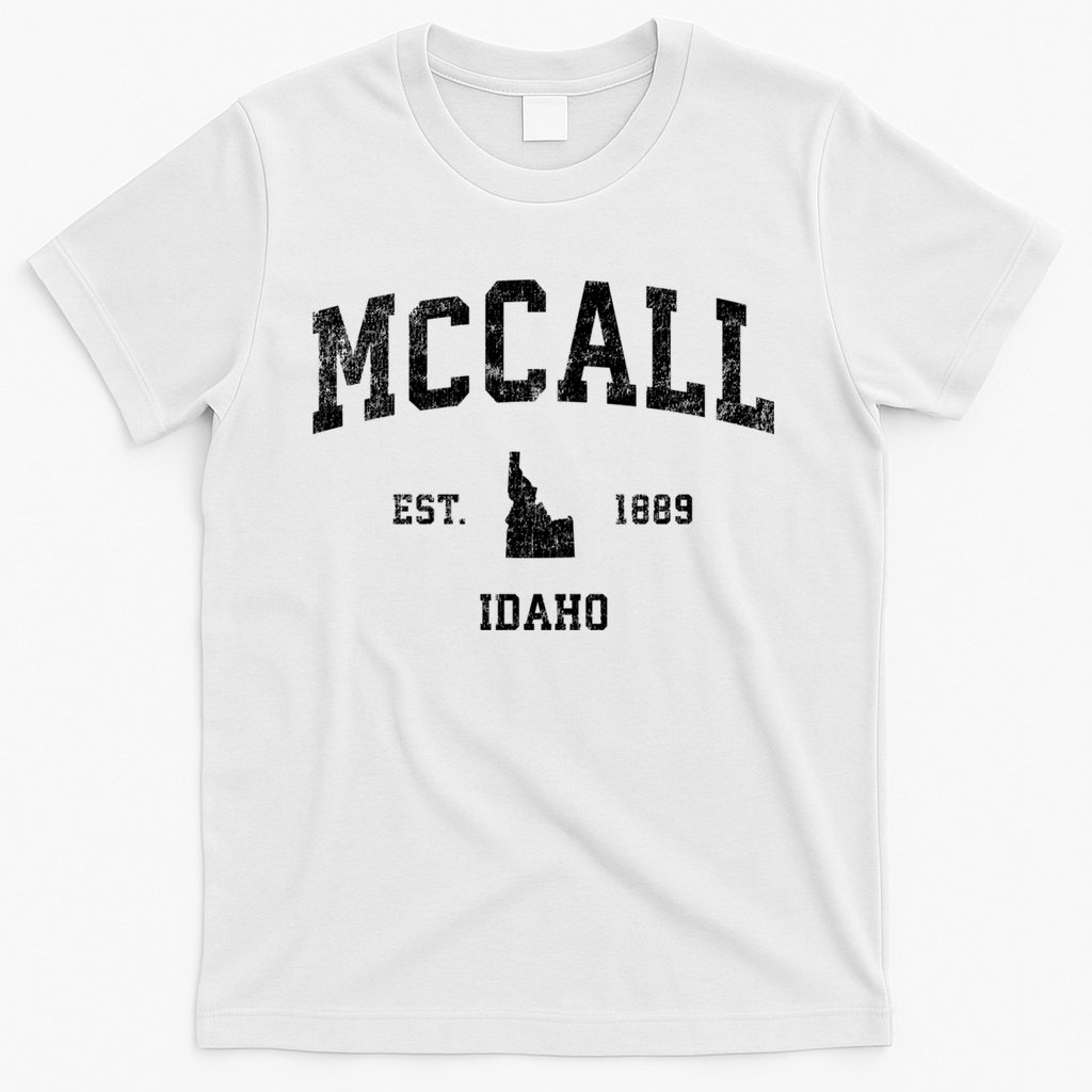 Mccall Idaho Id Vintage Established Sports Design T-Shirt