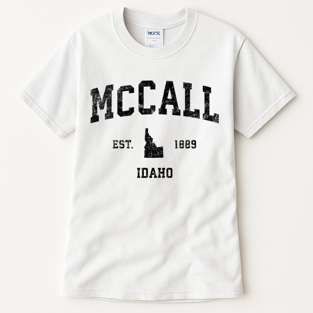 Mccall Idaho Id Vintage Established Sports Design Tall T-Shirt