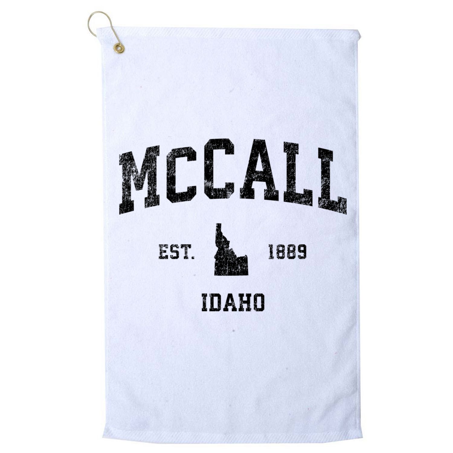 Mccall Idaho Id Vintage Established Sports Design Golf Towel