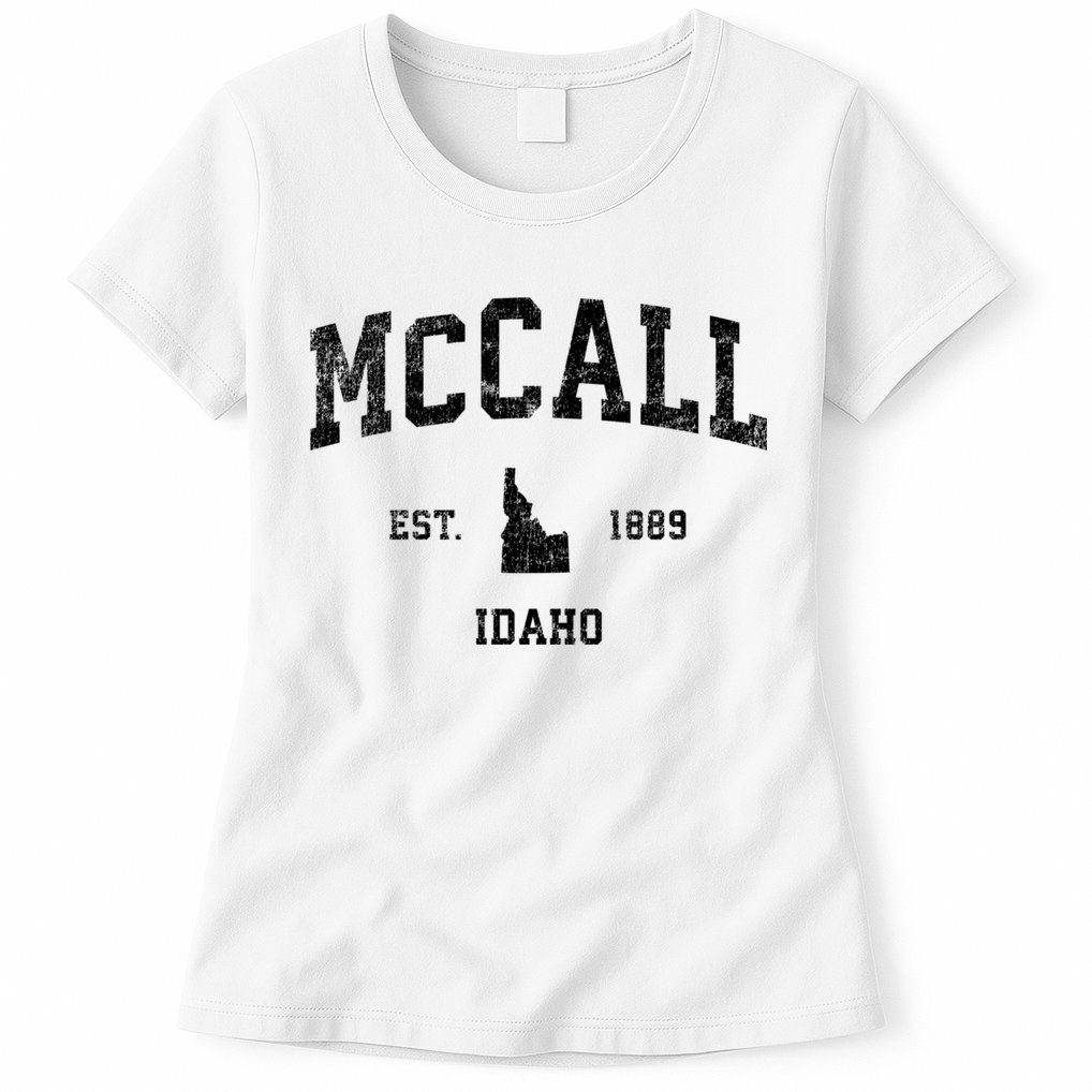 Mccall Idaho Id Vintage Established Sports Design Womens T-Shirt