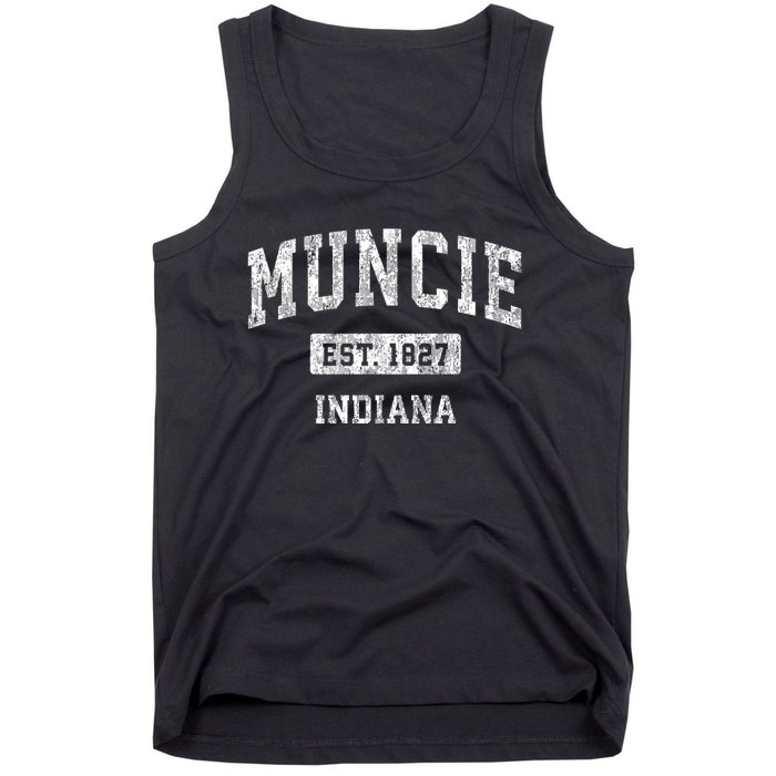 Muncie Indiana In Vintage Sports Tank Top