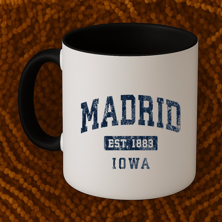 Madrid Iowa Ia Vintage Athletic Sports Mug