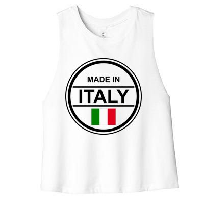 Made In Italy Women's Racerback Cropped Tank