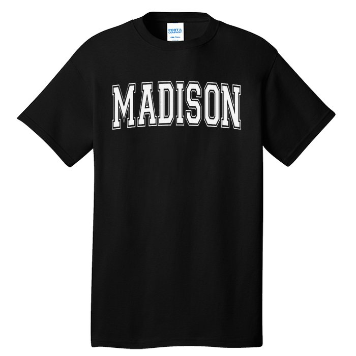 Madison In Indiana Usa Vintage Sports Varsity Style Tall T-Shirt