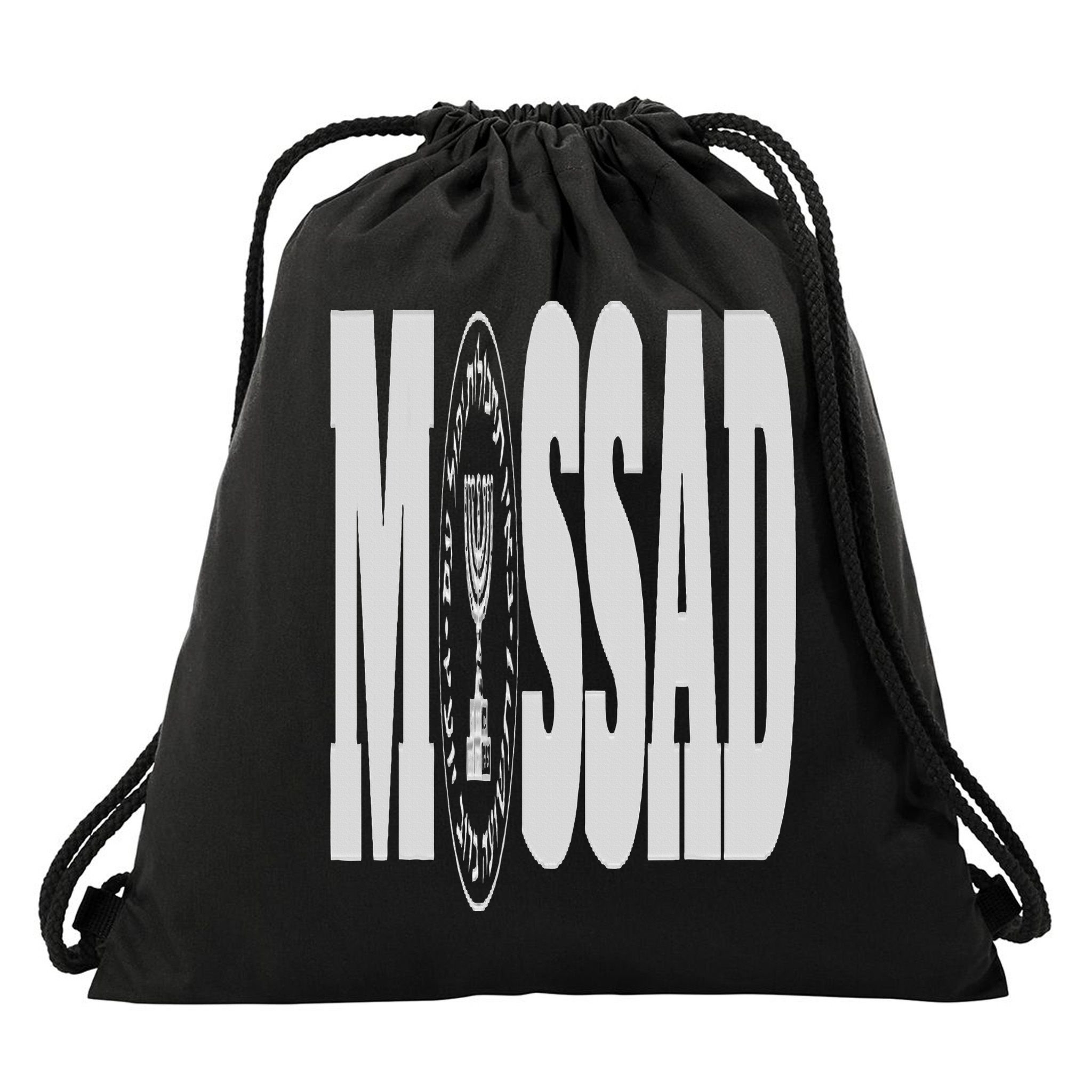 Mossad Israel Israeli Secret Service Tel Aviv Menorah IDF Drawstring Bag
