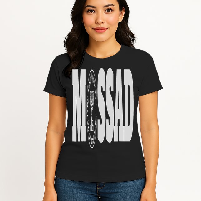 Mossad Israel Israeli Secret Service Tel Aviv Menorah IDF Womens T-Shirt