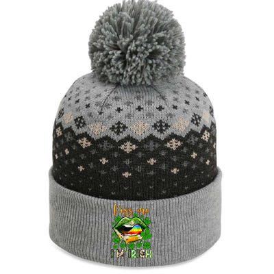 Me I'm Irish St Patrick's Day Western Lips Irish Family The Baniff Cuffed Pom Beanie