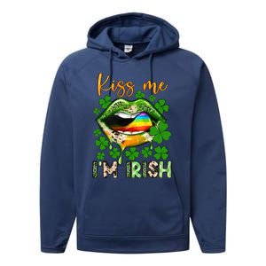 Me I'm Irish St Patrick's Day Western Lips Irish Family Performance Fleece Hoodie