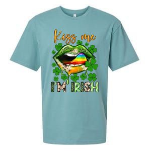 Me I'm Irish St Patrick's Day Western Lips Irish Family Sueded Cloud Jersey T-Shirt