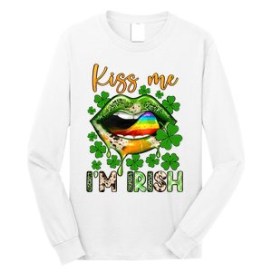 Me I'm Irish St Patrick's Day Western Lips Irish Family Long Sleeve Shirt