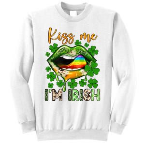 Me I'm Irish St Patrick's Day Western Lips Irish Family Sweatshirt