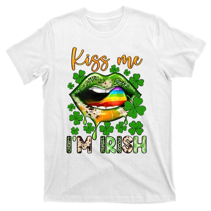 Me I'm Irish St Patrick's Day Western Lips Irish Family T-Shirt