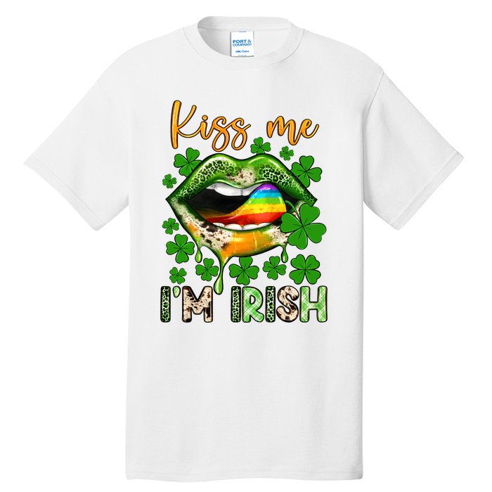 Me I'm Irish St Patrick's Day Western Lips Irish Family Tall T-Shirt