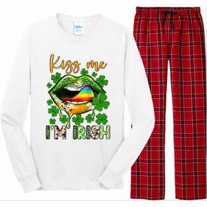 Me I'm Irish St Patrick's Day Western Lips Irish Family Long Sleeve Pajama Set