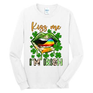 Me I'm Irish St Patrick's Day Western Lips Irish Family Tall Long Sleeve T-Shirt