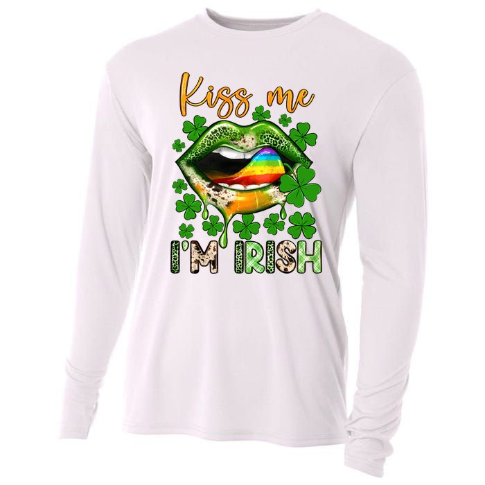 Me I'm Irish St Patrick's Day Western Lips Irish Family Cooling Performance Long Sleeve Crew